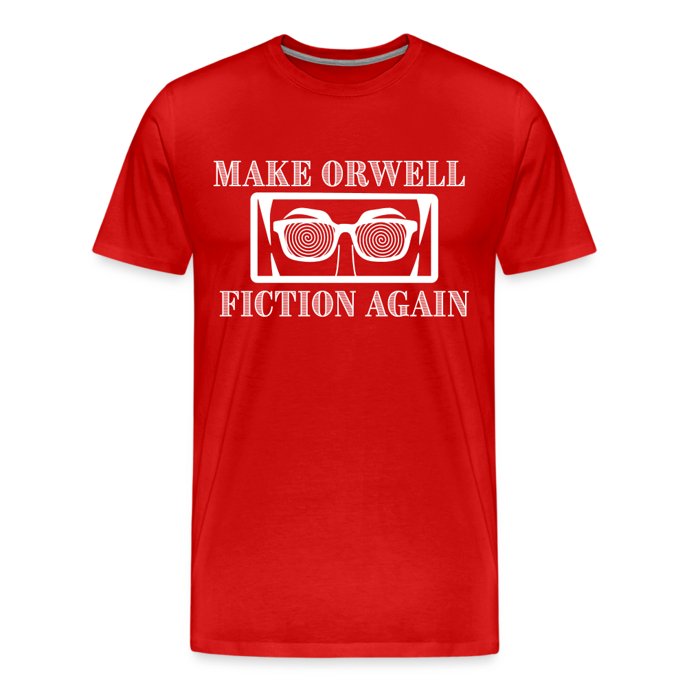 Make Orwell Fiction Again Men's Premium T-Shirt - red