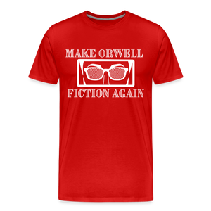 Make Orwell Fiction Again Men's Premium T-Shirt - red