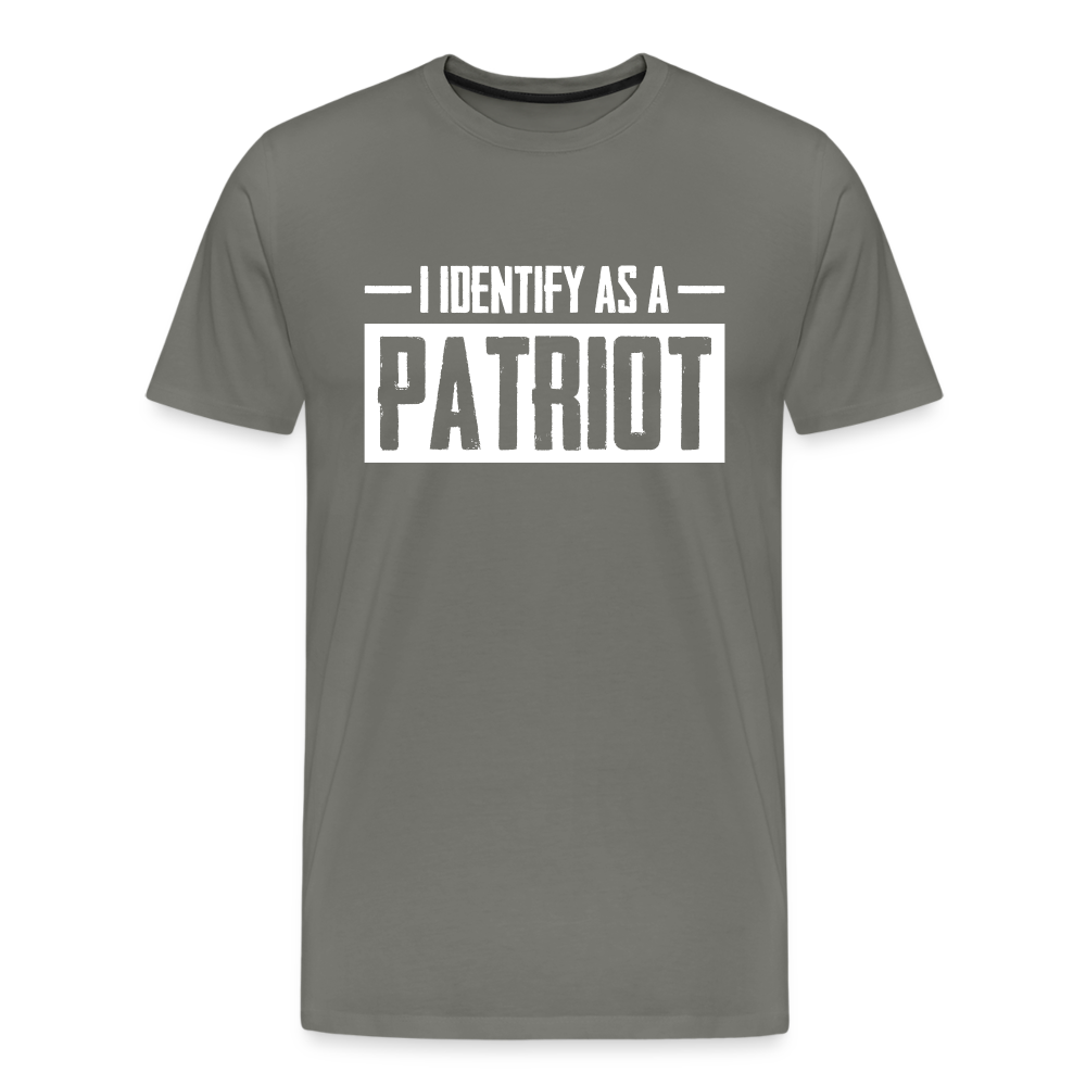 I Identify As A Patriot Men's Premium T-Shirt - asphalt gray