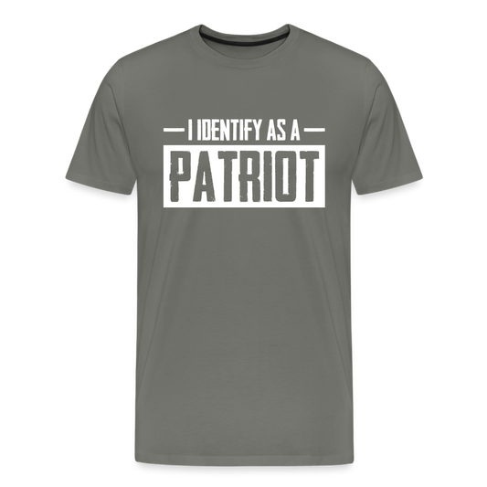 I Identify As A Patriot Men's Premium T-Shirt - asphalt gray