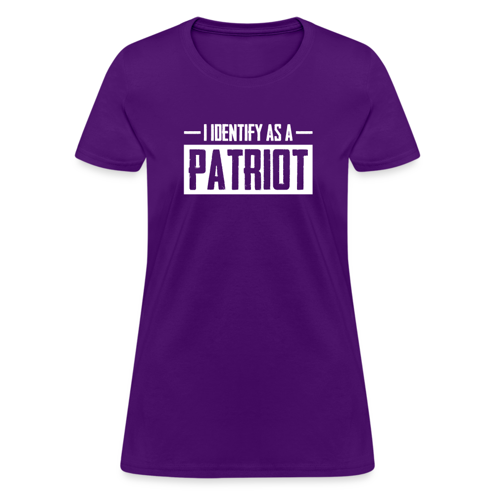 I Identify As A Patriot Women's T-Shirt - purple