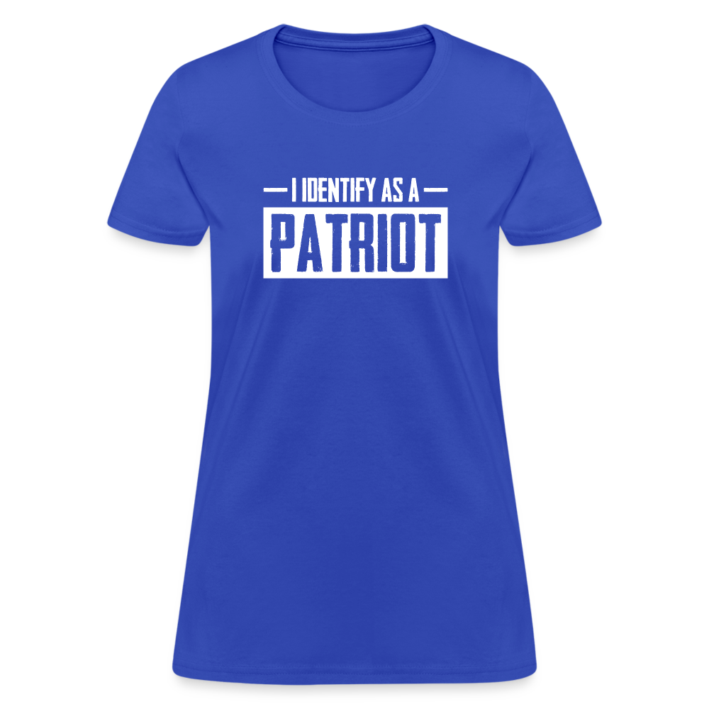 I Identify As A Patriot Women's T-Shirt - royal blue