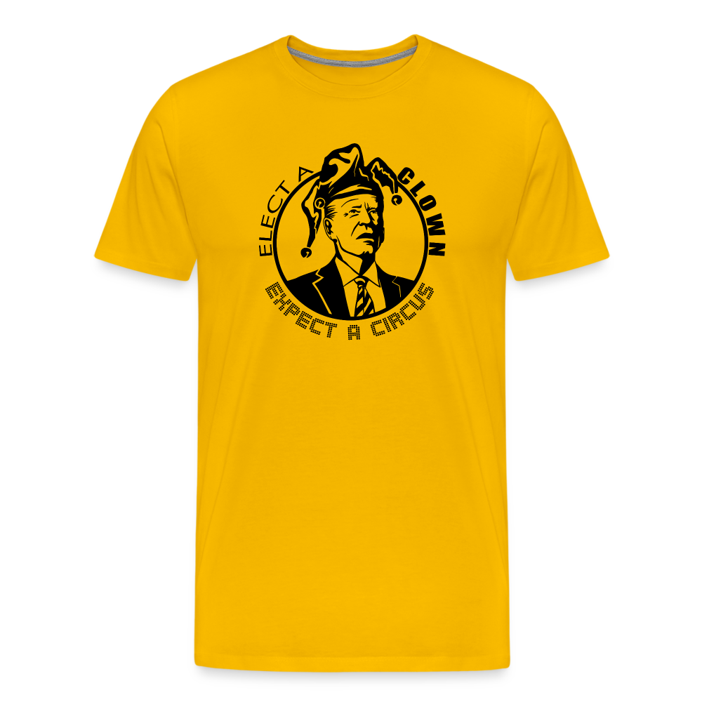 Elect a clown, expect a circus Men's Premium T-Shirt - sun yellow