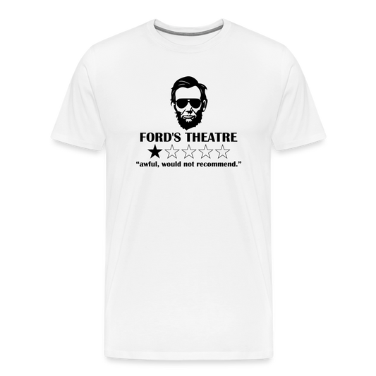 Abraham Lincoln Ford Theatre 1 Star Review Men's Premium T-Shirt - white