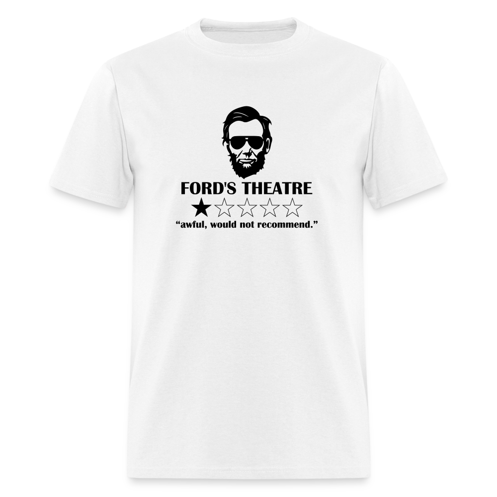 Abraham Lincoln Ford Theatre 1 Star Review Funny Classic T-Shirt - white