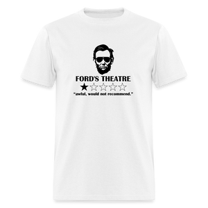 Abraham Lincoln Ford Theatre 1 Star Review Funny Classic T-Shirt - white