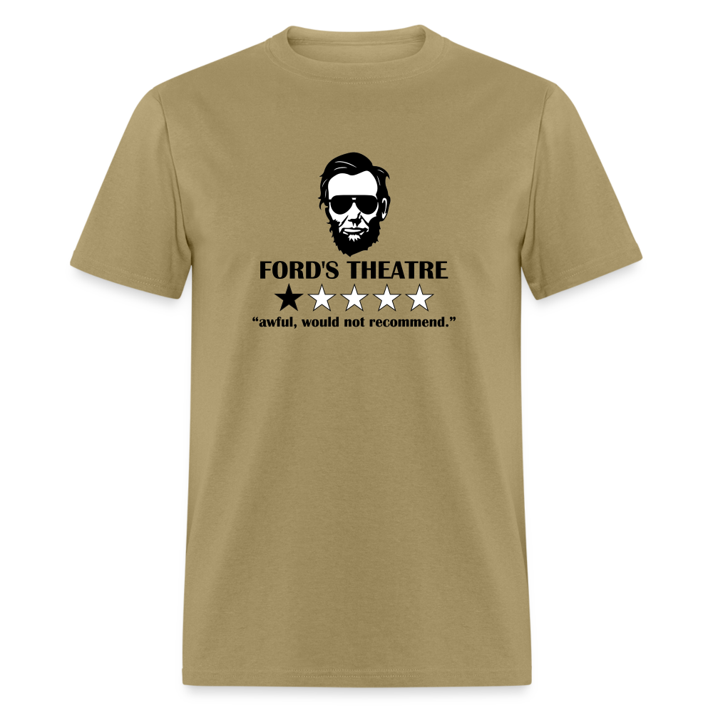 Abraham Lincoln Ford Theatre 1 Star Review Funny Classic T-Shirt - khaki