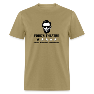 Abraham Lincoln Ford Theatre 1 Star Review Funny Classic T-Shirt - khaki