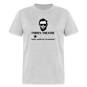 Abraham Lincoln Ford Theatre 1 Star Review Funny Classic T-Shirt - heather gray