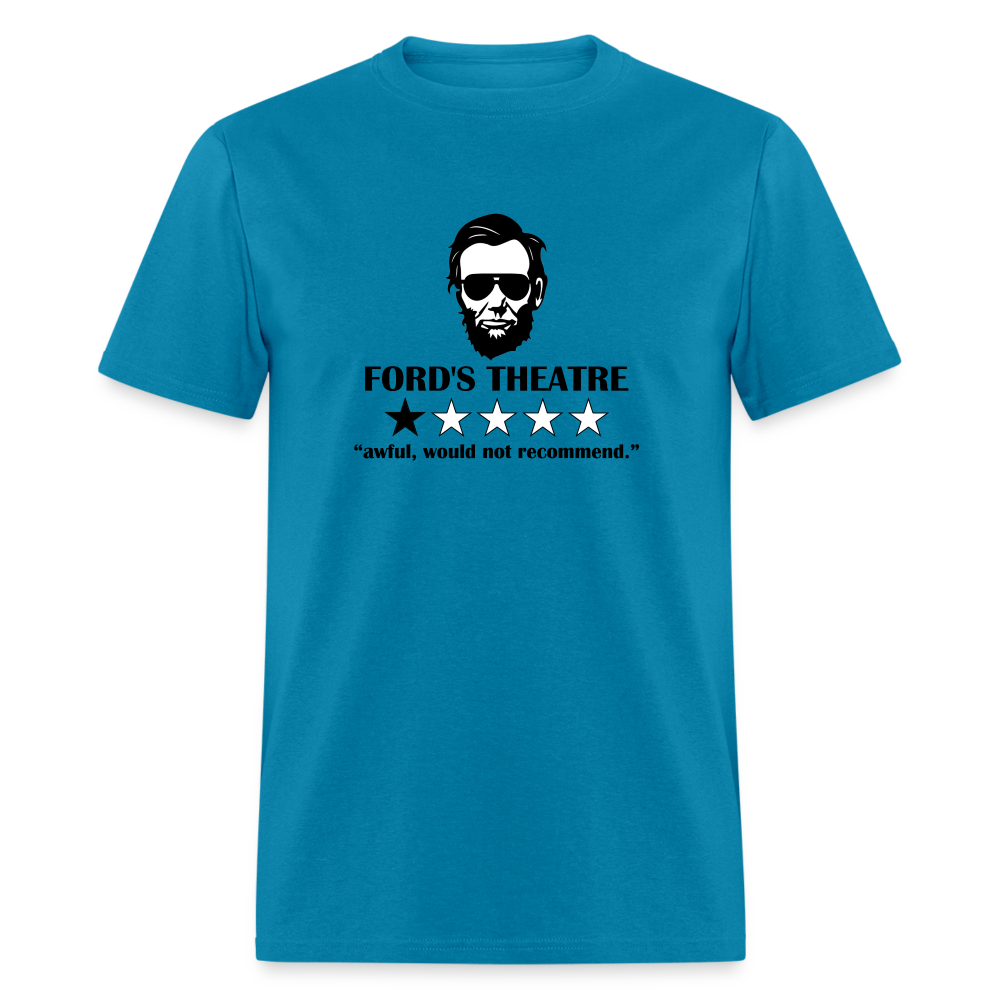 Abraham Lincoln Ford Theatre 1 Star Review Funny Classic T-Shirt - turquoise