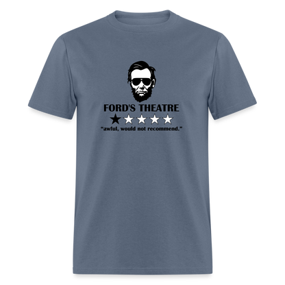 Abraham Lincoln Ford Theatre 1 Star Review Funny Classic T-Shirt - denim