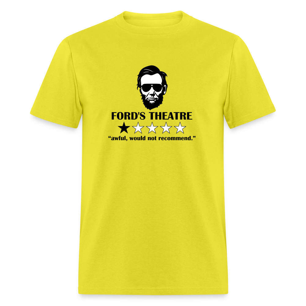 Abraham Lincoln Ford Theatre 1 Star Review Funny Classic T-Shirt - yellow