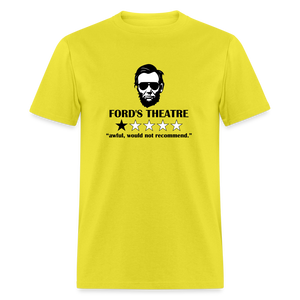 Abraham Lincoln Ford Theatre 1 Star Review Funny Classic T-Shirt - yellow