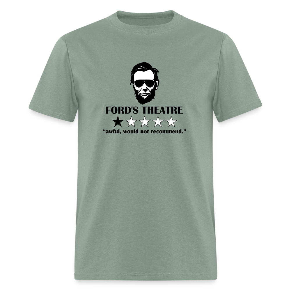 Abraham Lincoln Ford Theatre 1 Star Review Funny Classic T-Shirt - sage