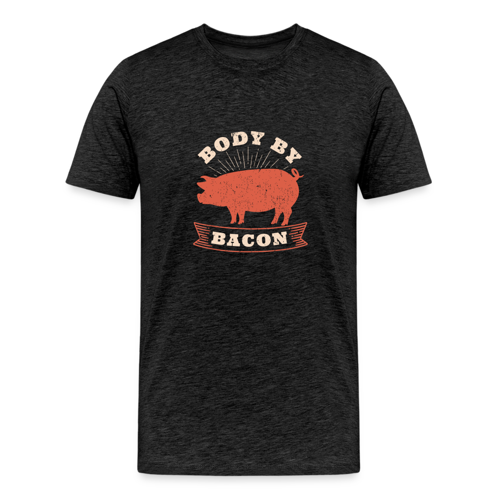 Body by Bacon Men's Premium T-Shirt - charcoal grey