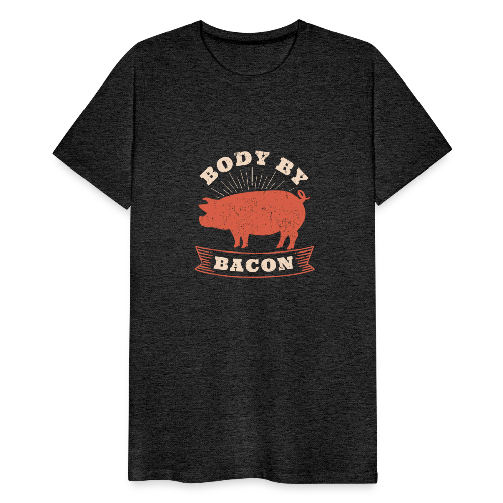 Body by Bacon Men's Premium T-Shirt - charcoal grey