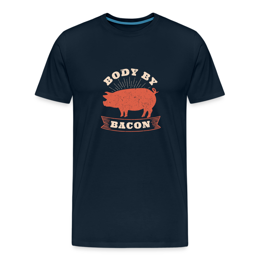 Body by Bacon Men's Premium T-Shirt - deep navy