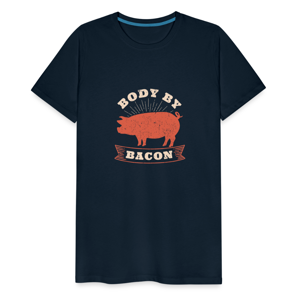 Body by Bacon Men's Premium T-Shirt - deep navy