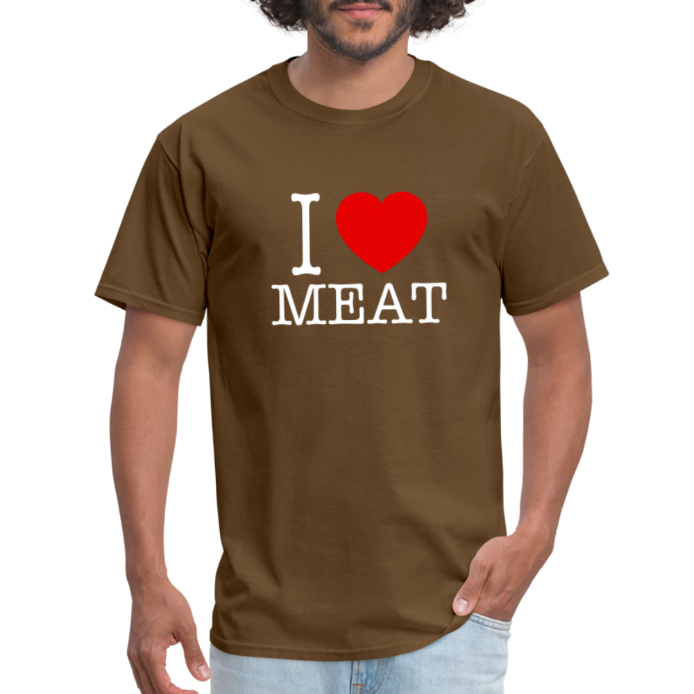 I Love Meat - Carnivore Classic T-Shirt - brown