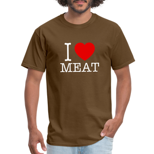 I Love Meat - Carnivore Classic T-Shirt - brown