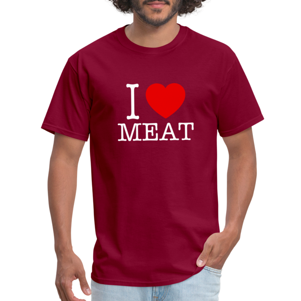 I Love Meat - Carnivore Classic T-Shirt - burgundy