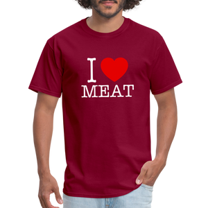 I Love Meat - Carnivore Classic T-Shirt - burgundy