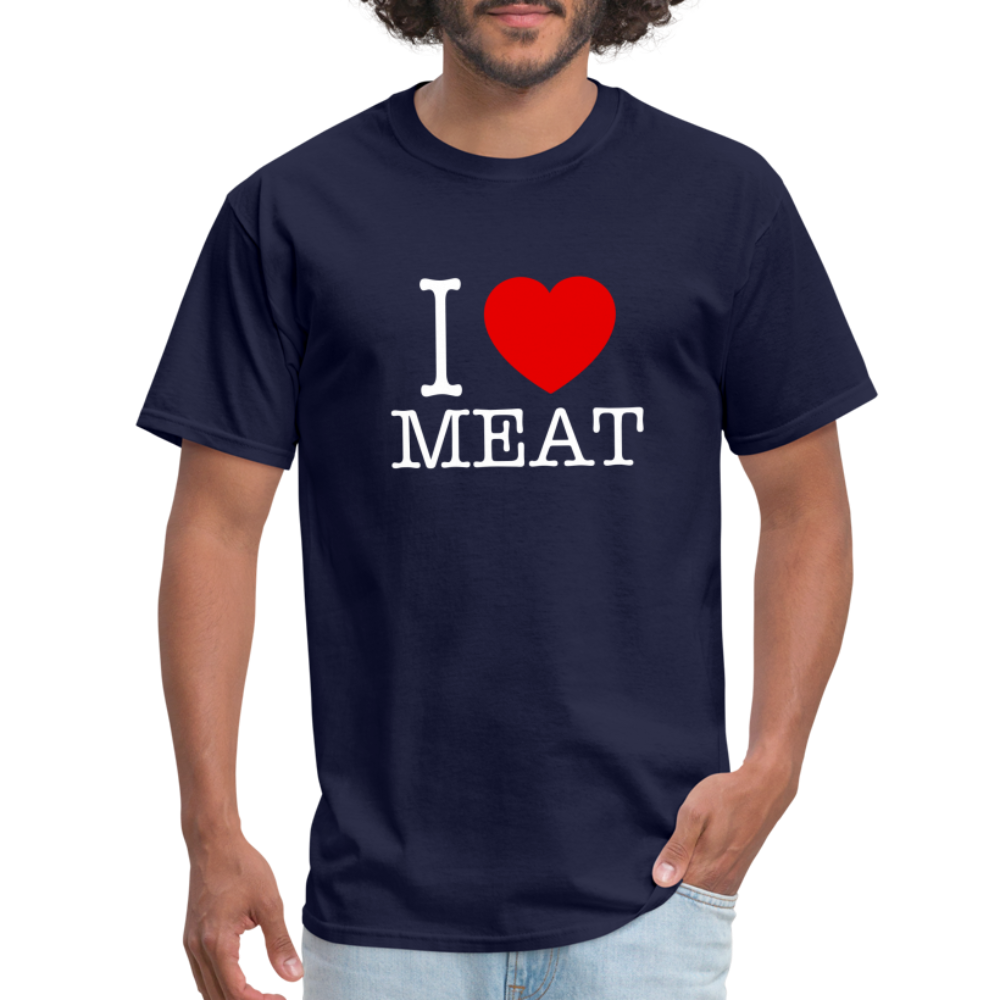 I Love Meat - Carnivore Classic T-Shirt - navy