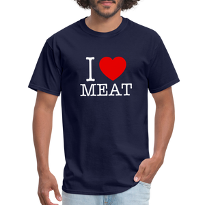 I Love Meat - Carnivore Classic T-Shirt - navy