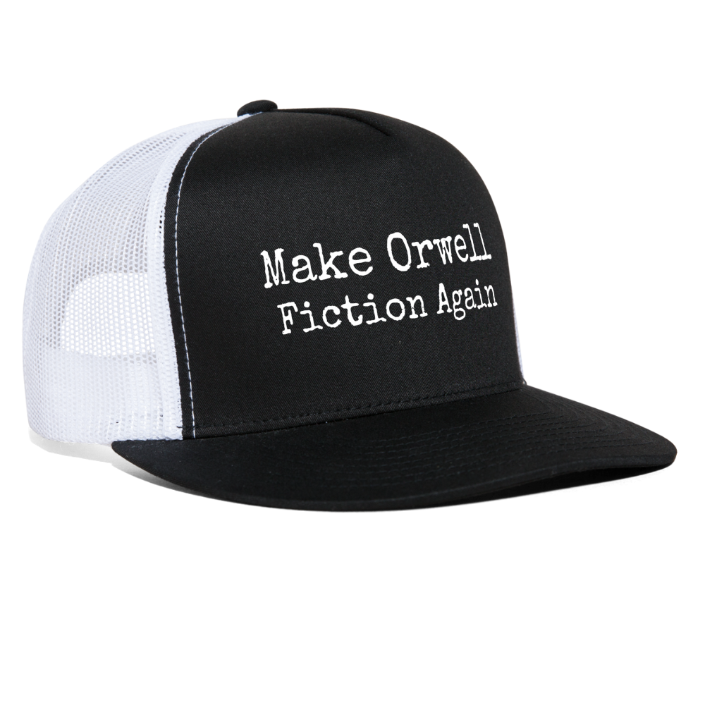 Make Orwell Fiction Again Trucker Hat - black/white