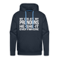 My Dog Ate My Pronouns He She It Everywhere - Funny Men’s Premium Hoodie - navy