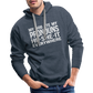 My Dog Ate My Pronouns He She It Everywhere - Funny Men’s Premium Hoodie - heather denim