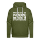 My Dog Ate My Pronouns He She It Everywhere - Funny Men’s Premium Hoodie - olive green