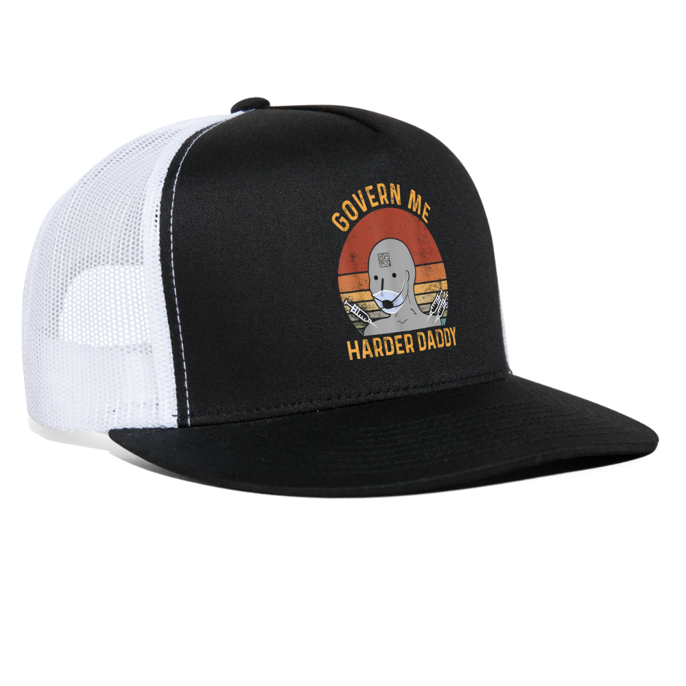 Govern Me Harder Daddy Trucker Hat - black/white