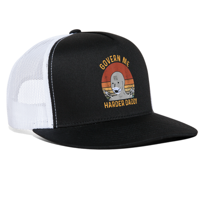 Govern Me Harder Daddy Trucker Hat - black/white