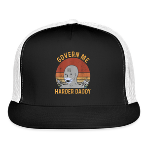 Govern Me Harder Daddy Trucker Hat - black/white