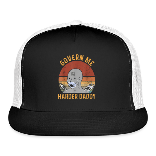 Govern Me Harder Daddy Trucker Hat - black/white