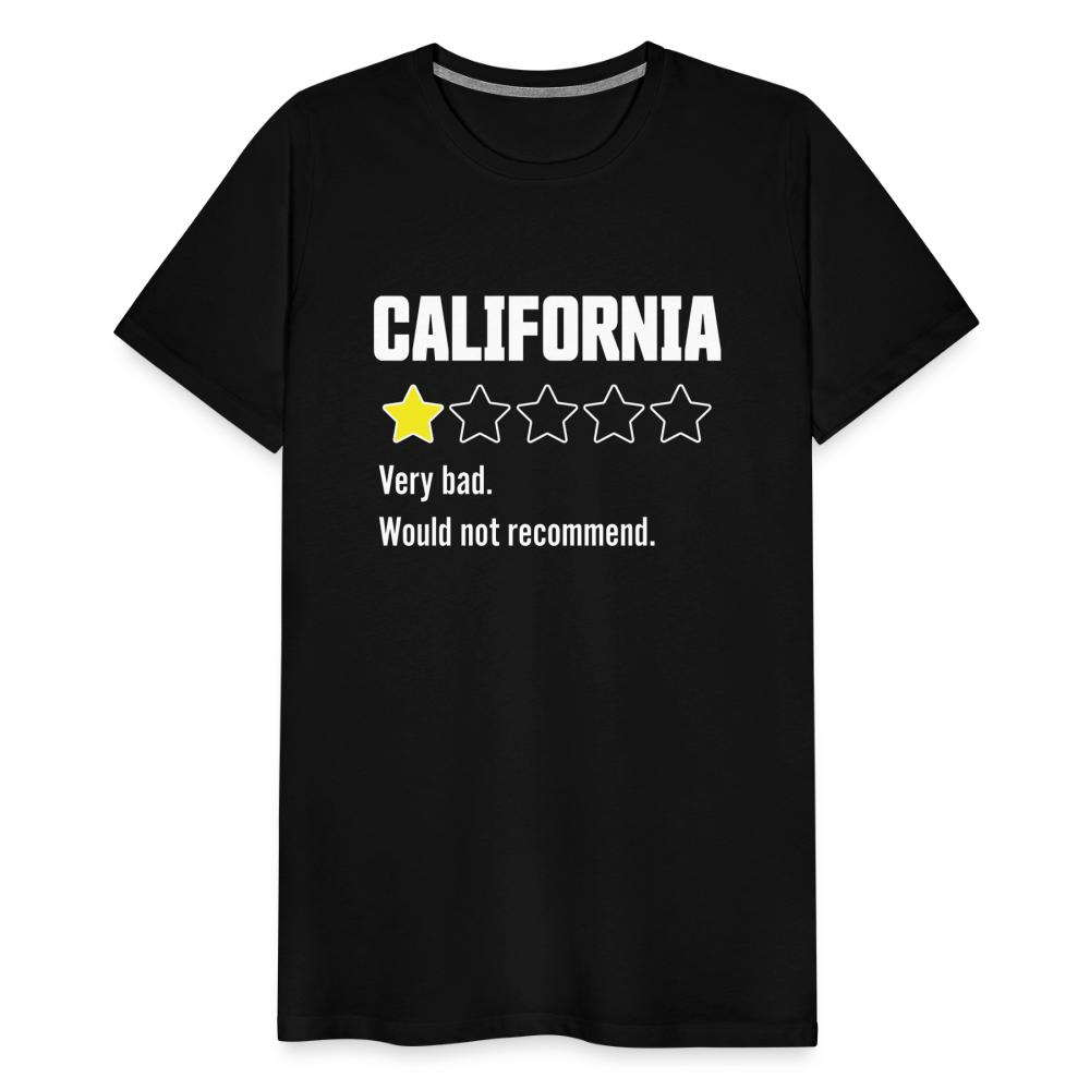 Review of California - Very bad. Would not recommend Funny Men's Premium T-Shirt - black