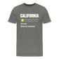 Review of California - Very bad. Would not recommend Funny Men's Premium T-Shirt - asphalt gray