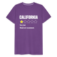 Review of California - Very bad. Would not recommend Funny Men's Premium T-Shirt - purple