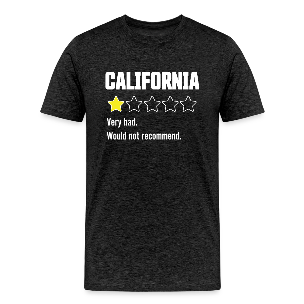 Review of California - Very bad. Would not recommend Funny Men's Premium T-Shirt - charcoal grey