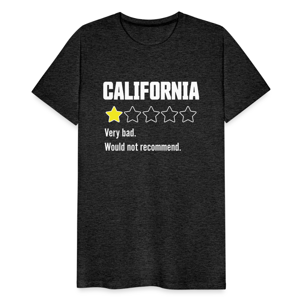 Review of California - Very bad. Would not recommend Funny Men's Premium T-Shirt - charcoal grey