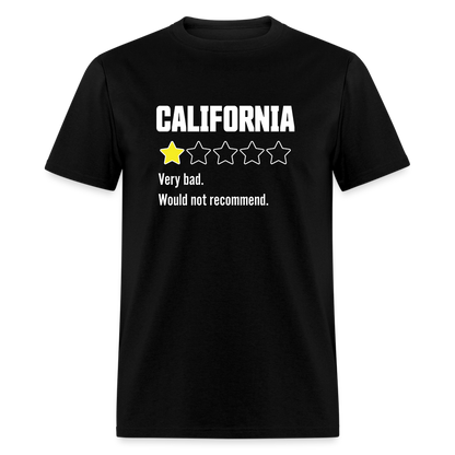 Review of California - Very bad. Would not recommend Funny Classic T-Shirt - black