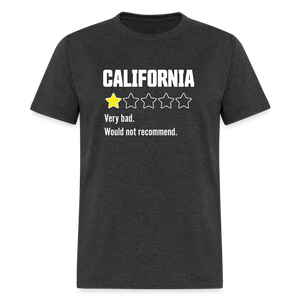 Review of California - Very bad. Would not recommend Funny Classic T-Shirt - heather black