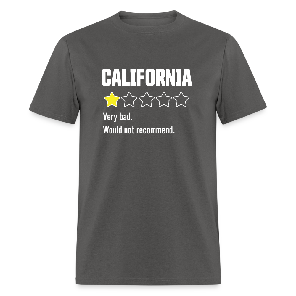 Review of California - Very bad. Would not recommend Funny Classic T-Shirt - charcoal