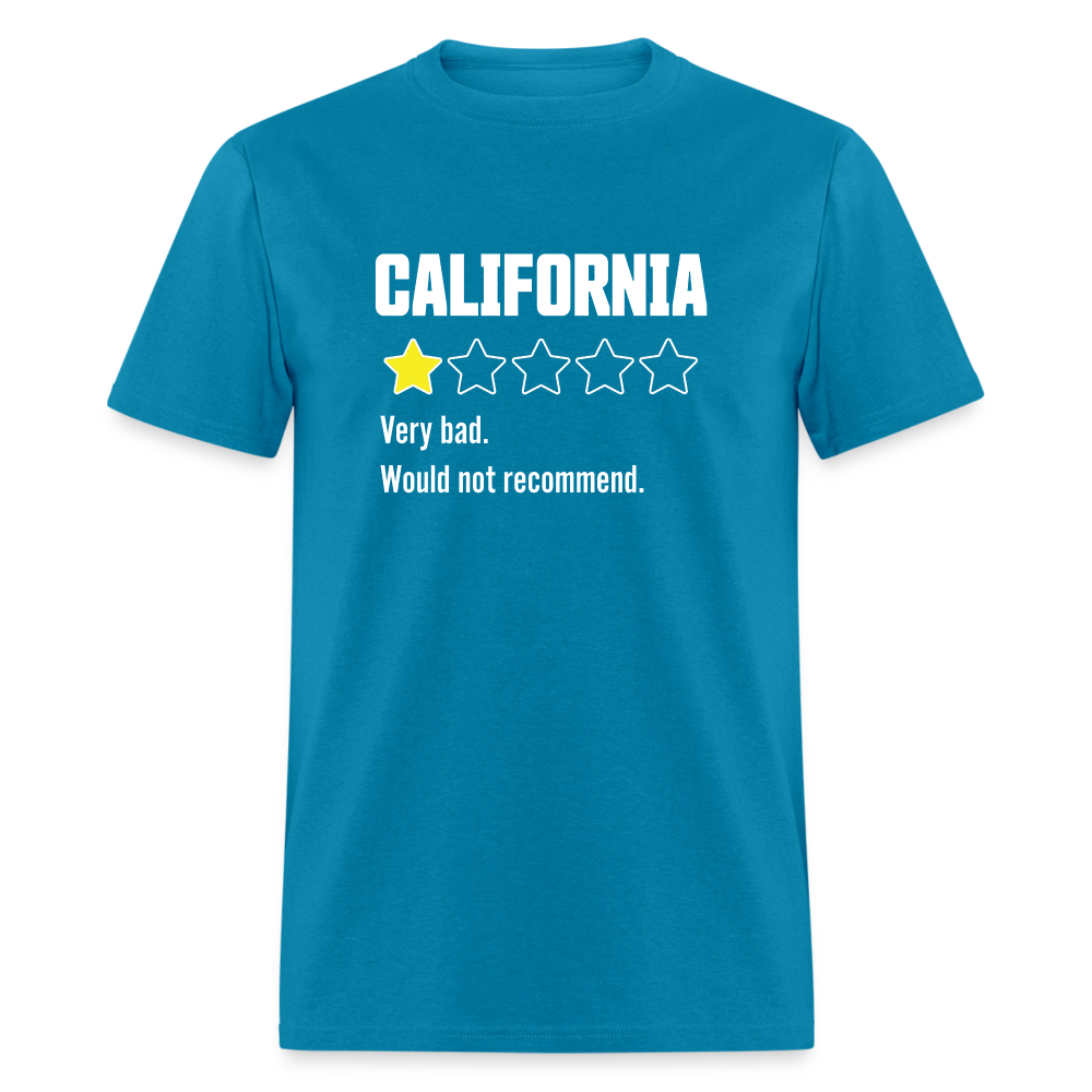 Review of California - Very bad. Would not recommend Funny Classic T-Shirt - turquoise