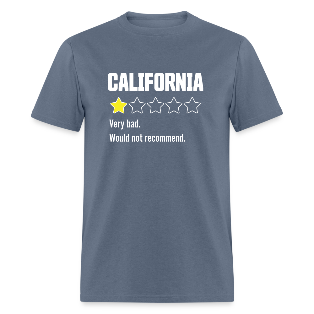 Review of California - Very bad. Would not recommend Funny Classic T-Shirt - denim