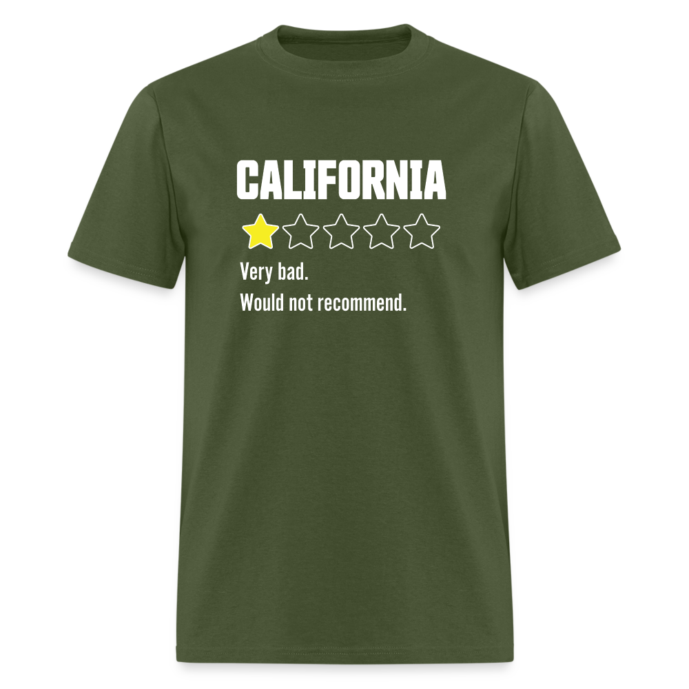 Review of California - Very bad. Would not recommend Funny Classic T-Shirt - military green