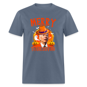 Confused Joe Biden Merry Thanksgiving - Halloween Funny Classic T-Shirt - denim