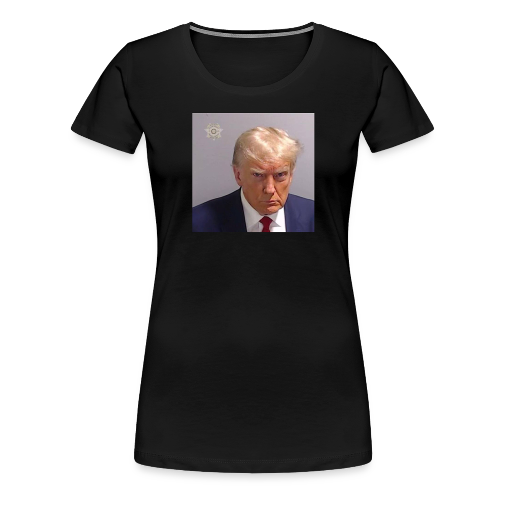 Trump's Mugshot Women’s Premium T-Shirt - black