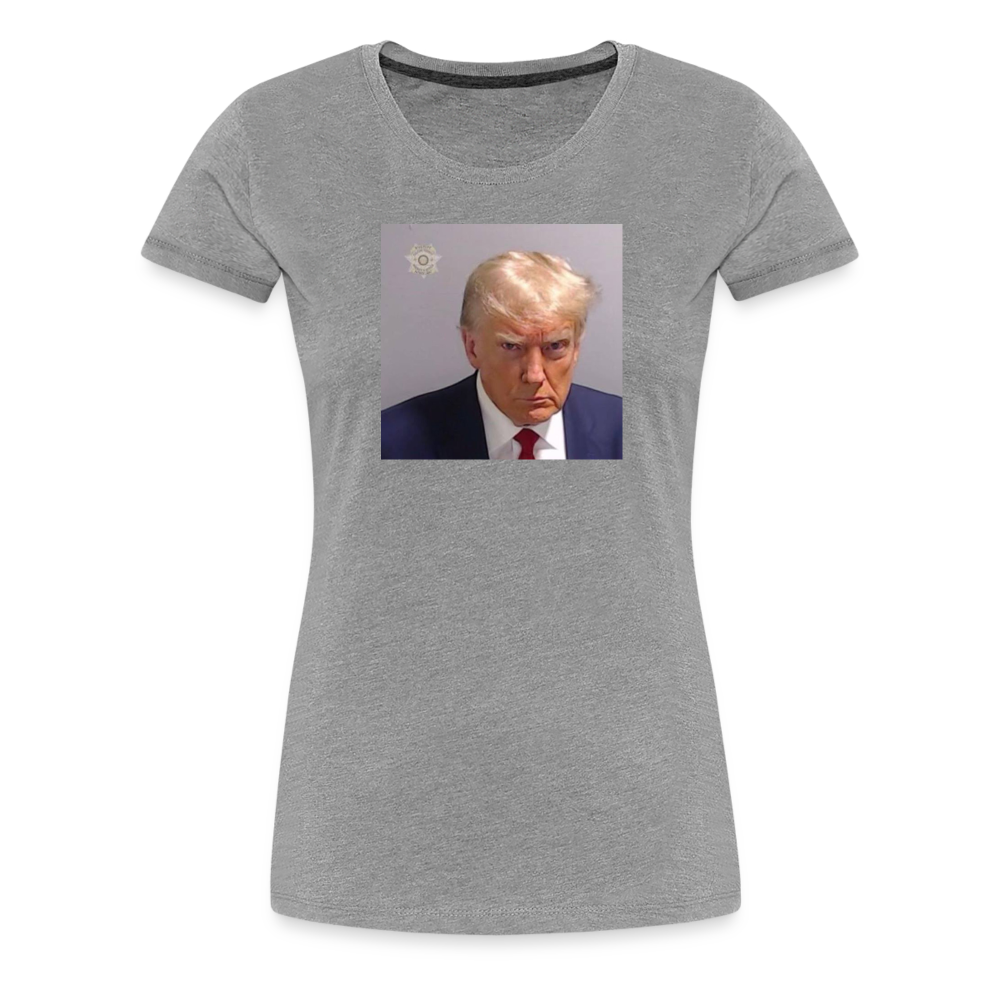 Trump's Mugshot Women’s Premium T-Shirt - heather gray